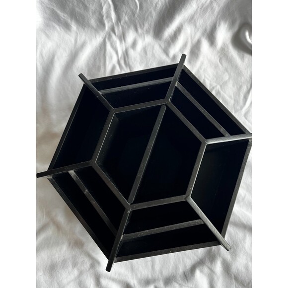 Spinning black tool organizer, makeup Arts crafts, Lazy Susan, pull out drawers - Picture 3 of 5